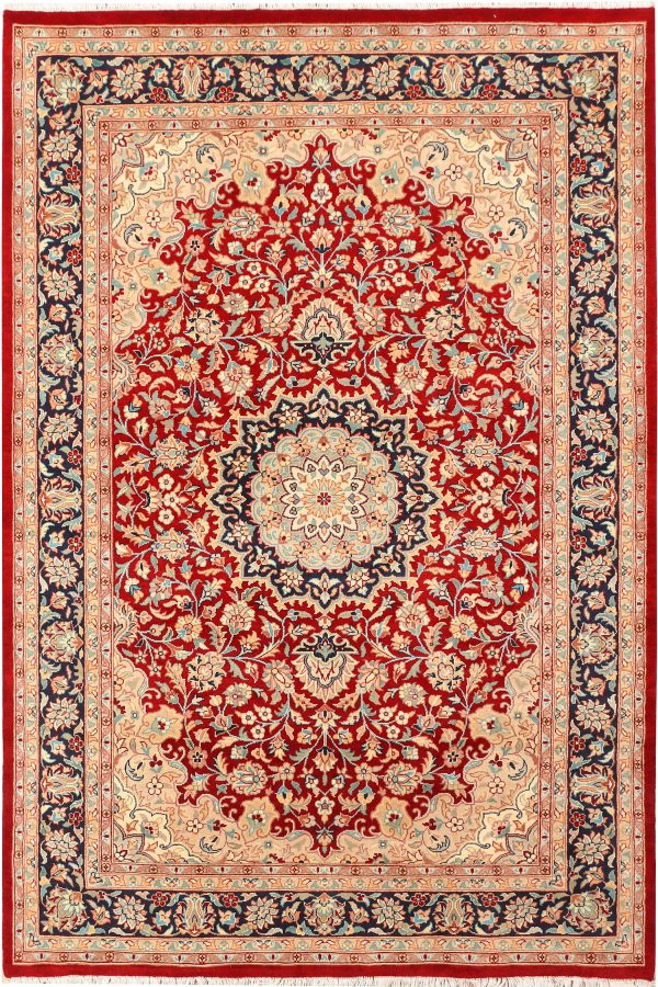Firebrick Kashan 6' 1 x 9' 1 - No. 44809