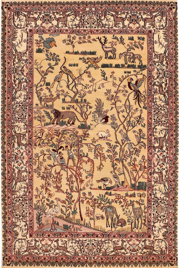 Navajo White Pictorial 4' 7 x 6' 11 - No. 52343